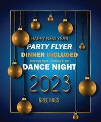 2023 Happy New Year background for your seasonal invitations, festive posters, greetings cards.