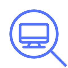Fototapeta premium Computer Find Glass Magnifier Monitor Search Icon