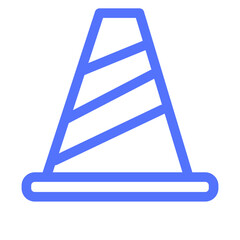 Cone Construction Sign Traffic Work Icon