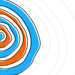 Abstract background with colorful half circle pattern and with some copy space area