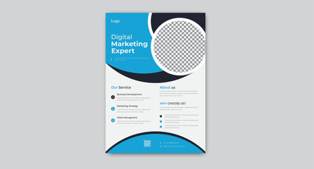 Business flyer template and digital marketing agency flyer template