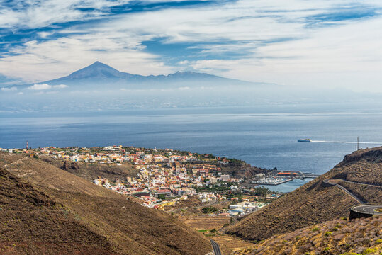 La Gomera view on el Teide Canary islands