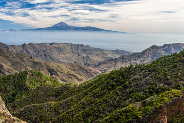 Fototapeta na wymiar La Gomera view on el Teide Canary islands