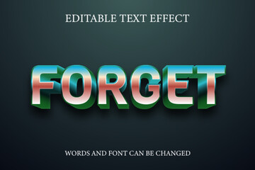 Forget 3d gradient style text effect