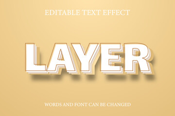 Layer 3d style text effect