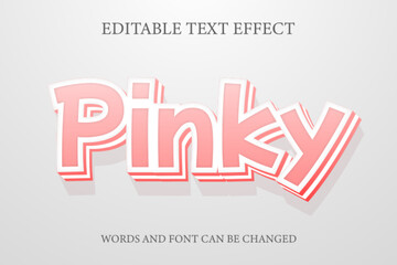 Pink soft 3d style text effect