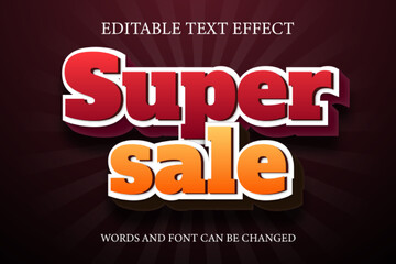 Super sale 3d style text effect