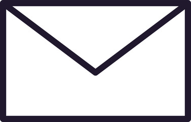 Interface concept. Vector sign drawn in line style. Isolated editable stroke for adverts and UI. Vector line icon of envelope