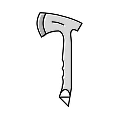 throwing axe tool color icon vector illustration