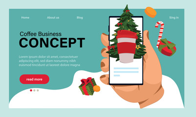 Winter End of Season Sale Background Design. Modern flat design concept of web page design for website and mobile website. Easy to edit and customize