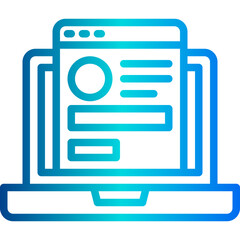 Account gradient line icon