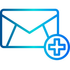 Fototapeta premium New message gradient line icon