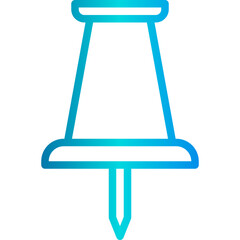 Pin gradient line icon