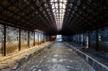 Abandoned farm in Russia. The decline in agriculture.