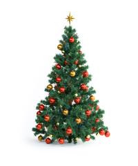 Christmas Tree Isolated on White