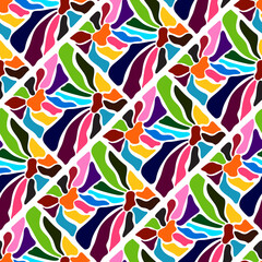 Vector Seamless Otomi Style Mexican Pattern - 545893596