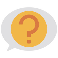 Ask question flat icon