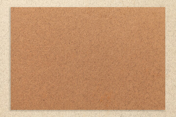 Texture of craft brown color paper background with beige border. Vintage kraft umber cardboard