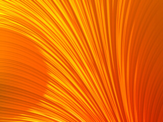 Obraz premium Abstract Fractal With Glossy Orange Fluid Lines And Swirls