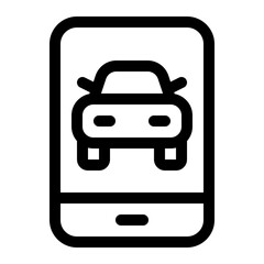 car rent application vector icon