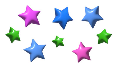 Obraz premium Set of colorful stars