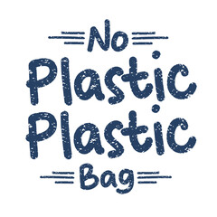 No Plastic Bag Eco Friendly Label Hand Lettering