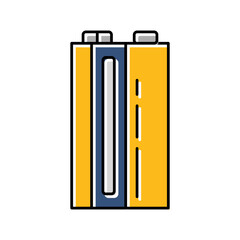 pp3 battery power energy color icon vector illustration