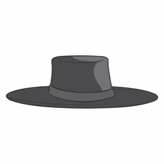 black hat isolated on white background