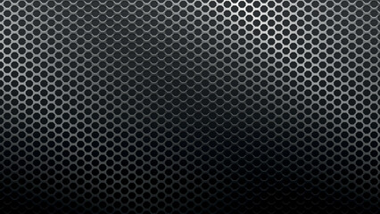 Futuristic metal background. Monochrome vector. Dark texture background. Metal perforated 