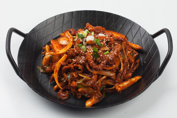 cooking, food, food, meals, food, seafood, octopus, stir-fry, stir-fried octopus, spicy, red, red, food ingredients, Korean food, Korean food, Korean food, Korean food, Korean culture,낙지볶음,낙지,해산물,