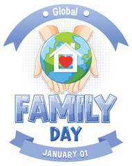 Global Family Day Baner Design