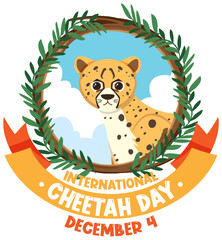 International cheetah day poster or banner design © blueringmedia