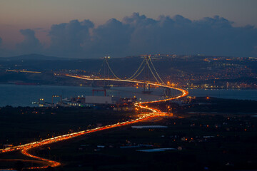 Osmangazi Bridge (Izmit Bay Bridge). IZMIT, KOCAELI, TURKEY. Longest bridge in Turkey and the...
