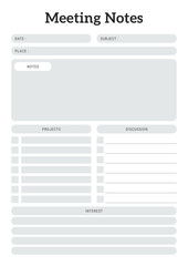 simple Meeting Notes template