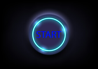 glowing button