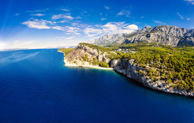 Turquoise beach panoramic view, Dalmatia, Croatia