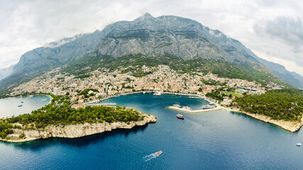 Croatia Makarska dron panorama