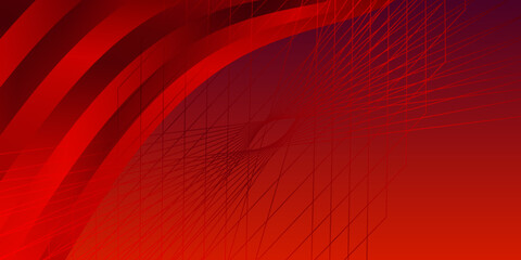 Abstract stripped shapes with gradient red color background. Design illustration for your website and product.