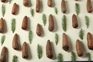 Merry Christmas and Happy New Year. A New Year's background with New Year decorations.New Year's card.