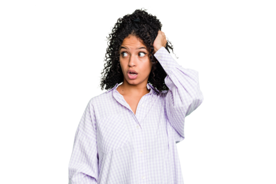 Young cute brazilian woman isolated being shocked, she has remembered important meeting.