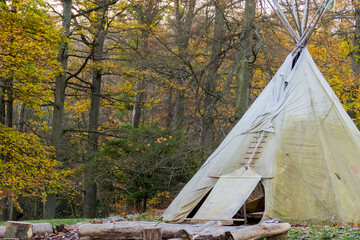 tent in the woods