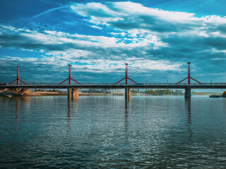 Fototapeta na wymiar View from the Danube river to Budapest. High quality photo