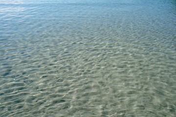 Transparent sea surface, natural sea water background