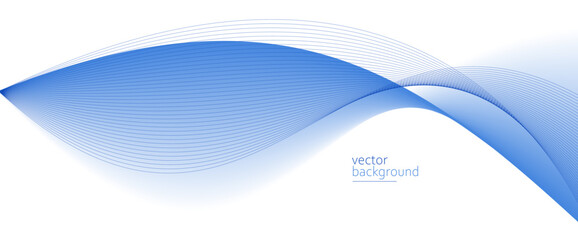 Smooth flow of wavy shape with gradient vector abstract background, light blue design curve line energy motion, relaxing music sound or technology.