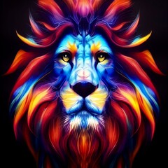 Plakat Midjourney abstract render of a lion
