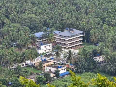 Agali village view from the hills in Attappadi, Kerala, India