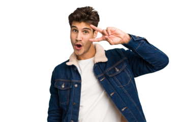 Young caucasian handsome man isolated dancing and having fun.