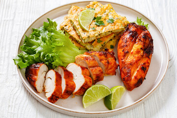 chicken breast with lettuce and veggies casserole