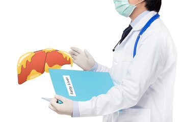 doctor examine fatty liver , liver disease
