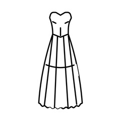 basque wedding dress line icon vector illustration